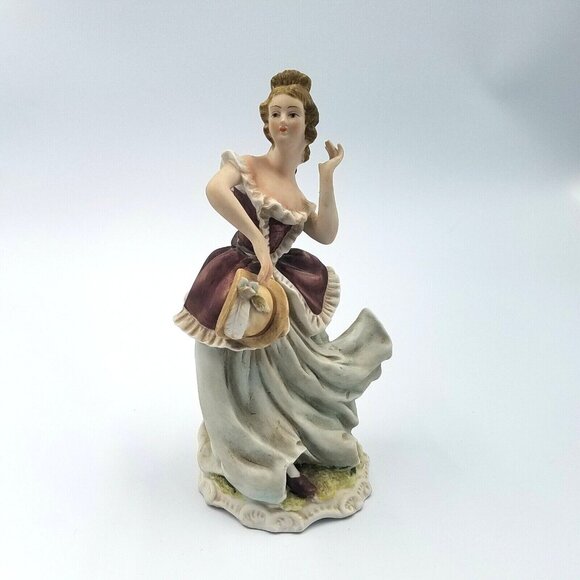 Lefton Bisque China Queen Elizabeth I 8" x 4" Figurine Handpainted KW343 Japan - Picture 1 of 10